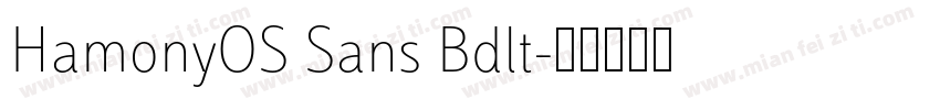 HamonyOS Sans Bdlt字体转换